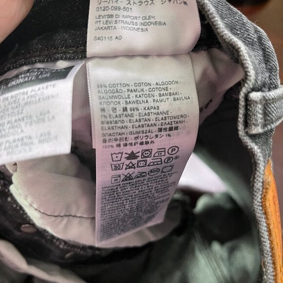 Levi's Dark Wash 501 Shorts Raw Hem Button Fly Size 26 Bootie - Picture 4 of 7